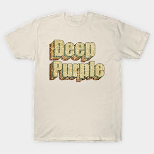 Deep Purple // Vintage Rainbow Typography Style // 70s T-Shirt